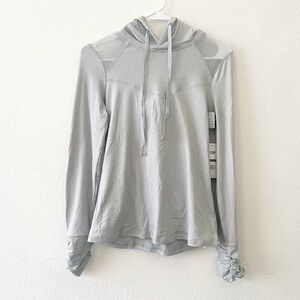 NWT Marika Light‎ Heather Grey Mesh Pullover Hoodie NWT Size XS